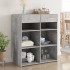 Aparador de madera contrachapada gris hormigón 80x42,5x93