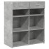 Aparador de madera contrachapada gris hormigón 80x42,5x93