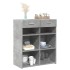 Aparador de madera contrachapada gris hormigón 80x42,5x93