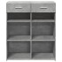 Aparador de madera contrachapada gris hormigón 80x42,5x93