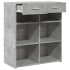 Aparador de madera contrachapada gris hormigón 80x42,5x93