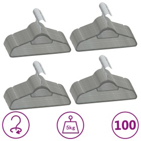 Juego de perchas ropa 100 uds antideslizantes terciopelo