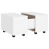 Mesa de centro madera contrachapada blanco 60x60x38
