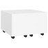 Mesa de centro madera contrachapada blanco 60x60x38