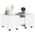 Mesa de centro madera contrachapada blanco 60x60x38