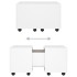 Mesa de centro madera contrachapada blanco 60x60x38