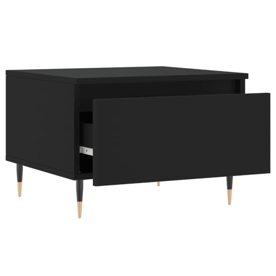 Mesas de centro 2 uds madera de ingeniería negro 50x46x35