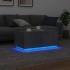Mesa de centro con luces LED gris hormigón 90x50x40