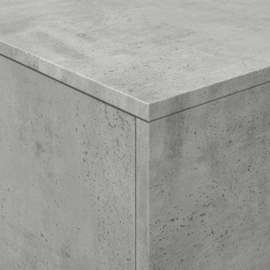 Mesa de centro con luces LED gris hormigón 90x50x40