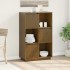 Aparador alto de madera maciza de pino marrón miel 74x35x117