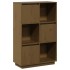 Aparador alto de madera maciza de pino marrón miel 74x35x117