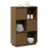 Aparador alto de madera maciza de pino marrón miel 74x35x117