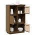 Aparador alto de madera maciza de pino marrón miel 74x35x117