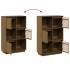 Aparador alto de madera maciza de pino marrón miel 74x35x117