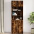 Armario de pared madera ingeniería roble ahumado 80x42,5x40