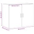 Armario de pared madera ingeniería roble ahumado 80x42,5x64