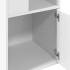 Estantería de madera de ingeniería blanca 40x36x189