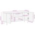 Mueble de TV madera maciza de mango 105x33x46
