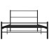 Estructura de cama sin colchón metal negro 90x200