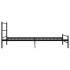 Estructura de cama sin colchón metal negro 90x200