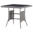 Mesa de jardín ratán sintético gris 80x80x74