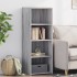 Aparador alto madera de ingeniería gris Sonoma 45x41x124