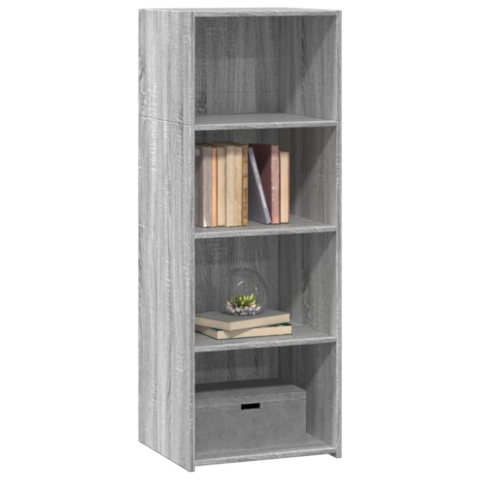 Aparador alto madera de ingeniería gris Sonoma 45x41x124