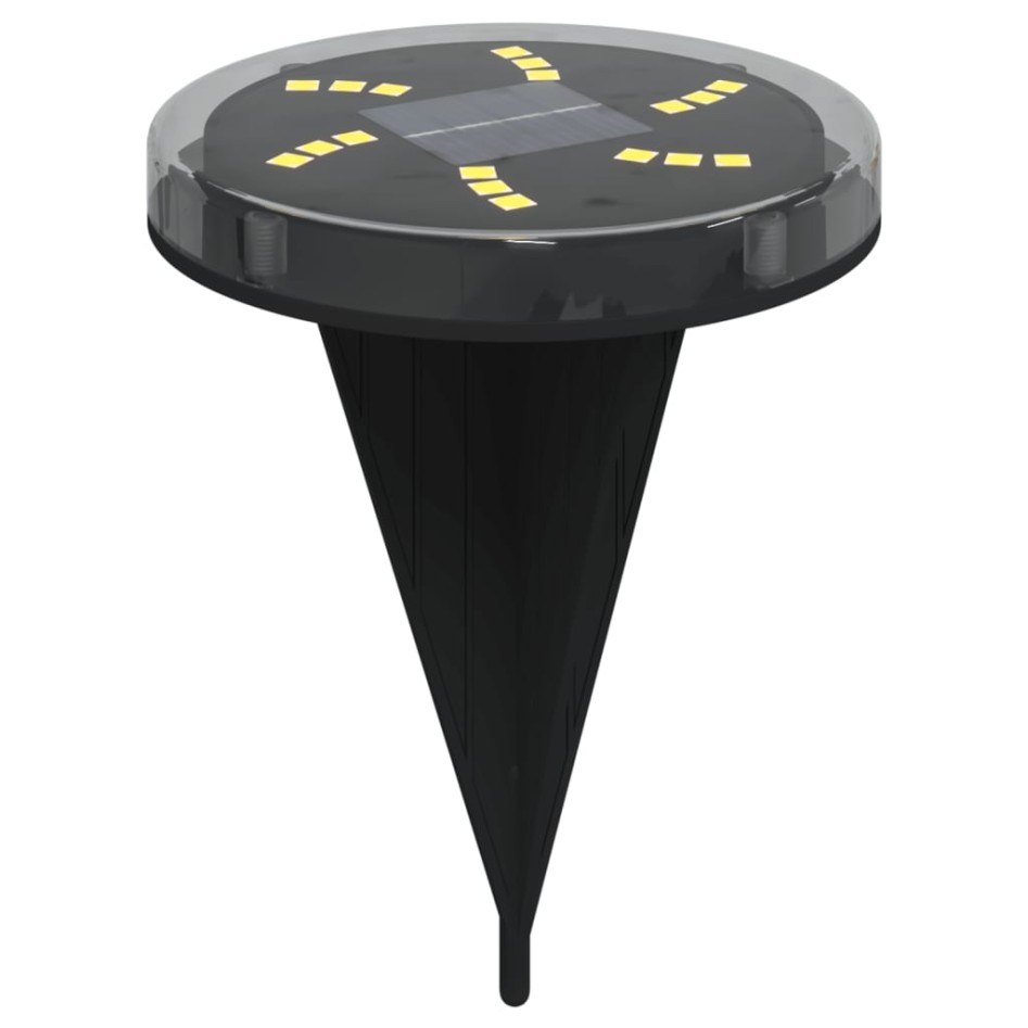 Luces solares suelo jardín con pico tierra blanco cálido 12