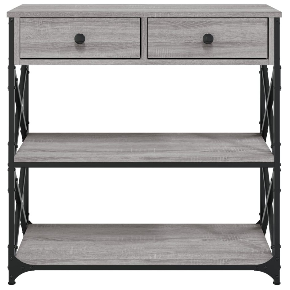 Mesa consola madera de ingeniería gris Sonoma 75x28x75