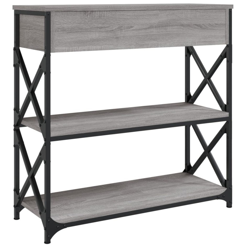 Mesa consola madera de ingeniería gris Sonoma 75x28x75