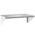 Estante de pared acero inoxidable plateado 100x45x31