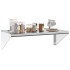 Estante de pared acero inoxidable plateado 100x45x31