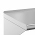 Estante de pared acero inoxidable plateado 100x45x31