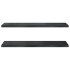Estantes de pared 2 uds acero inoxidable negro 100x40x3