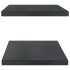 Estantes de pared 2 uds acero inoxidable negro 100x40x3