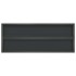 Estantes de pared 2 uds acero inoxidable negro 100x40x3