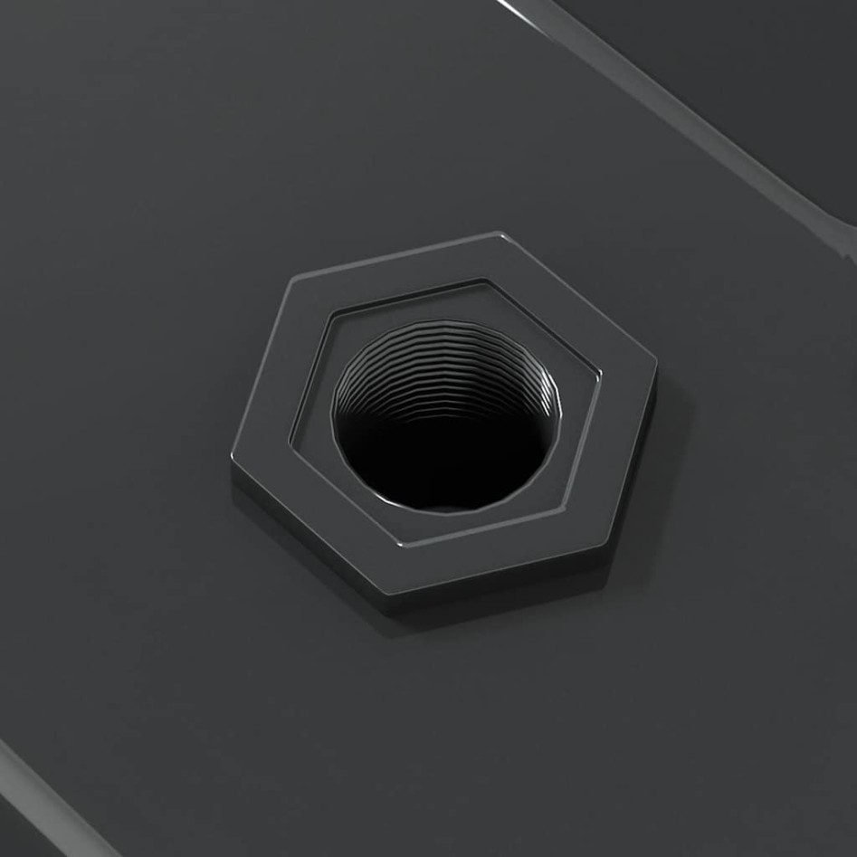 Estantes de pared 2 uds acero inoxidable negro 100x40x3