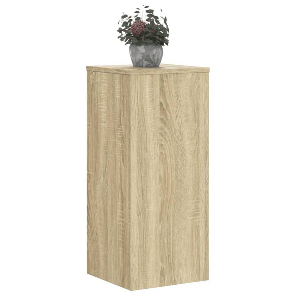 Soportes de plantas 2 uds madera roble Sonoma 30x30x70