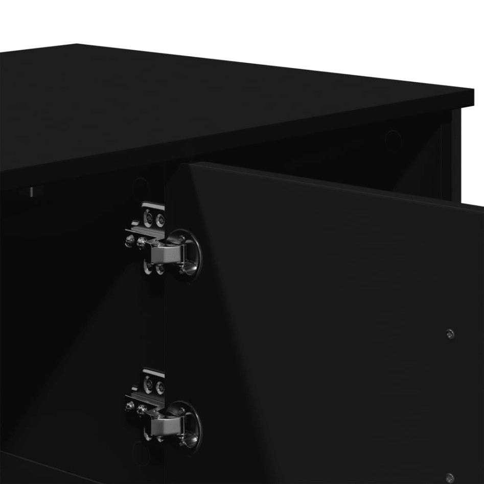 Mesa de centro madera de ingeniería negro 100x51x40