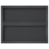Estantes de pared 2 uds acero inoxidable negro 50x40x3