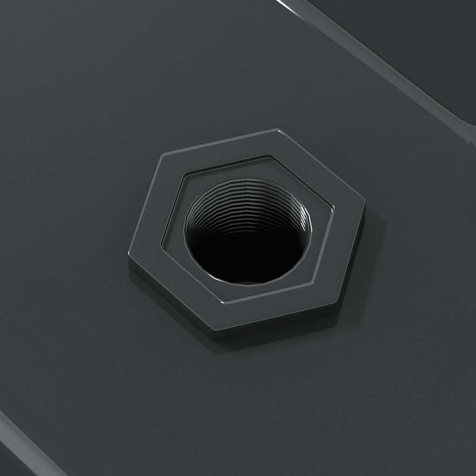 Estantes de pared 2 uds acero inoxidable negro 50x40x3