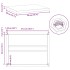 Estantes de pared 2 uds acero inoxidable negro 50x40x3