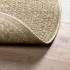 Alfombra ZIZUR aspecto yute interior/exterior beige Ø 120