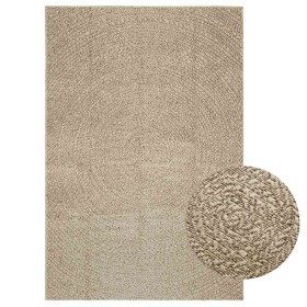 Alfombra ZIZUR aspecto yute interior/exterior beige 140x200