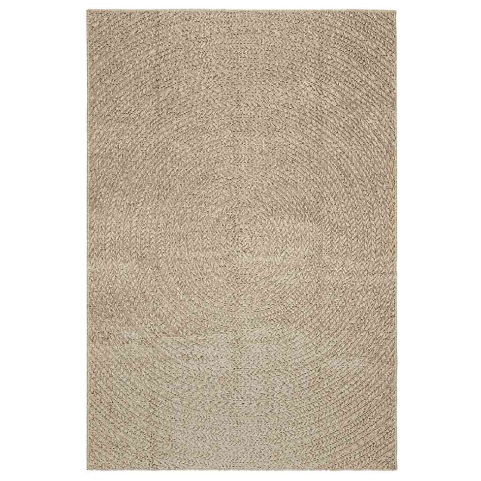 Alfombra ZIZUR aspecto yute interior/exterior beige 140x200