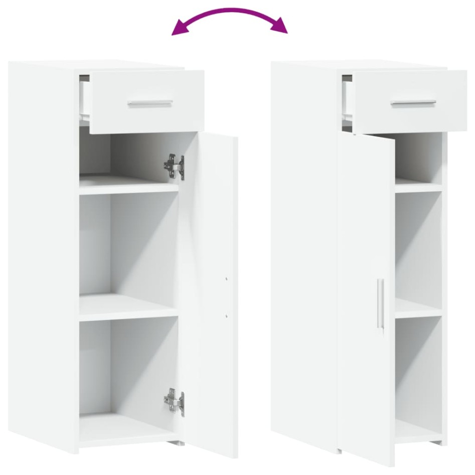 Aparador madera de ingeniería blanco 30x42,5x93