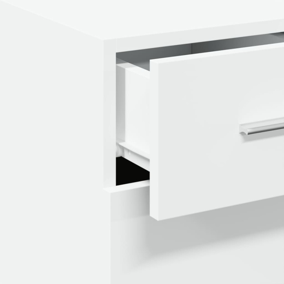 Aparador madera de ingeniería blanco 30x42,5x93