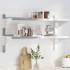 Estante de pared acero inoxidable plateado 100x40x60