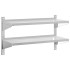 Estante de pared acero inoxidable plateado 100x40x60