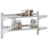 Estante de pared acero inoxidable plateado 100x40x60
